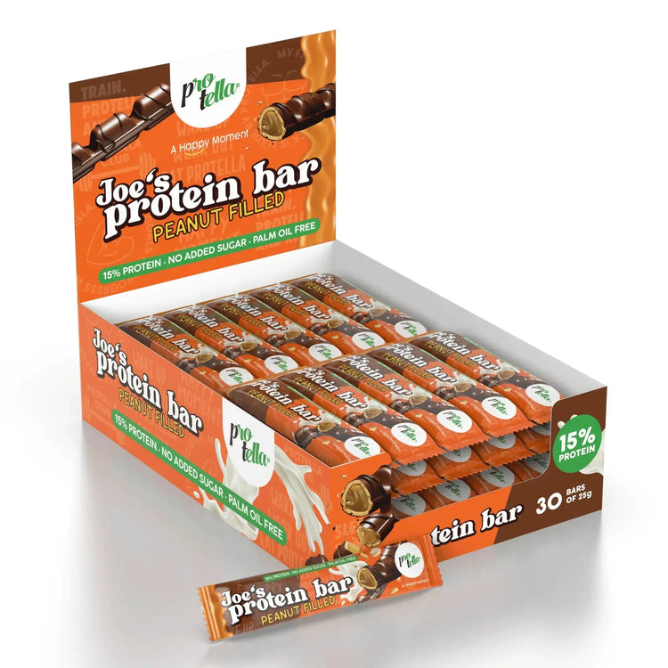 Protella Joe’s Protein Bar – Choco Peanut Crunch | 15.8% Protein | Low Sugar | High‑Protein Snack Puzzle Supps