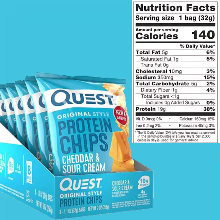 Quest Ranch Tortilla Style Protein Chips: for Anytime Snacking- (8x32g) 256g