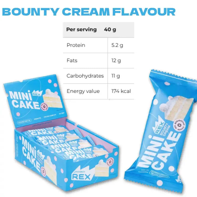 Rex Protein Mini Cake by Rex Bakes: Nutrient-Packed, Guilt-Free Snacking (40gx8) box REX