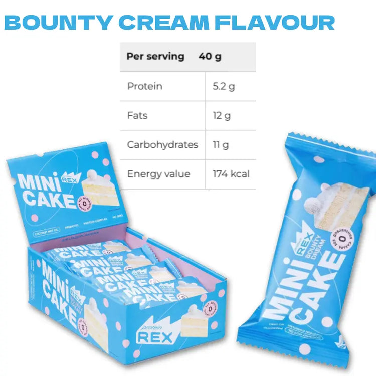 Rex Protein Mini Cake by Rex Bakes: Nutrient-Packed, Guilt-Free Snacking (40gx8) box REX