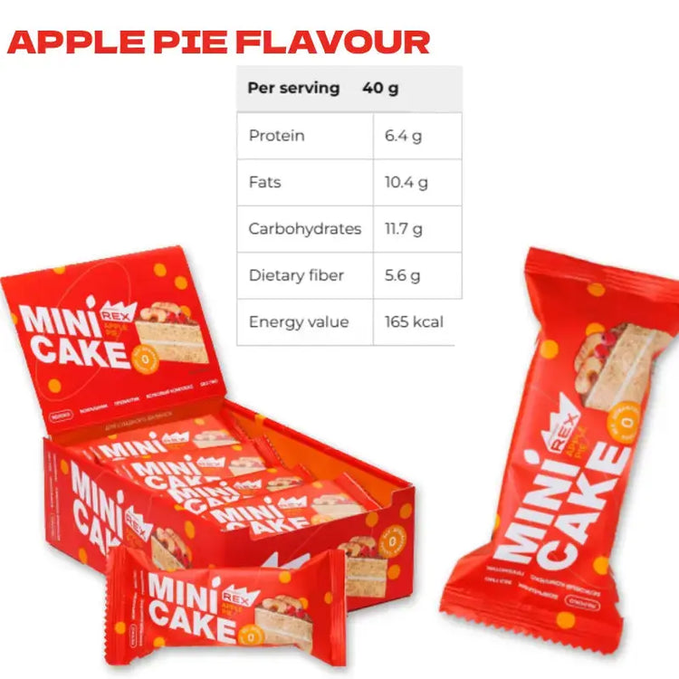 Rex Protein Mini Cake by Rex Bakes: Nutrient-Packed, Guilt-Free Snacking (40gx8) box REX