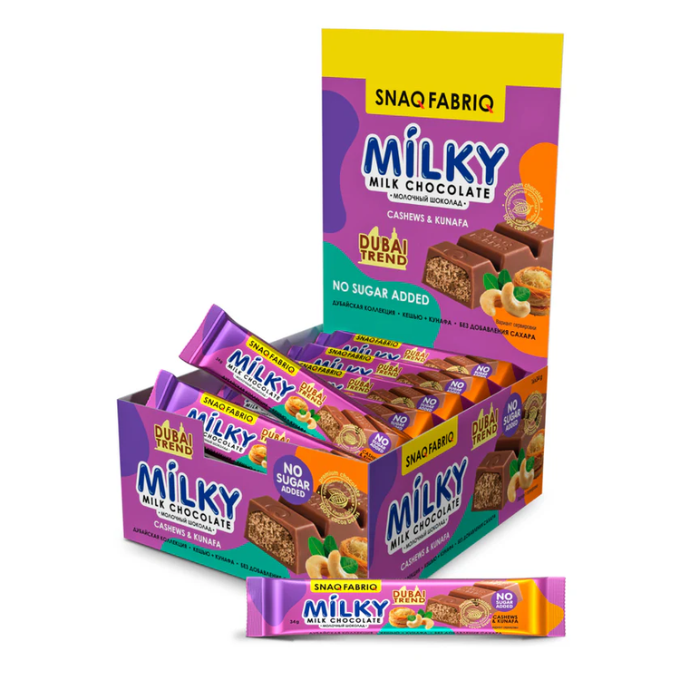 Snaq Fabriq Mik Chocolate with Kunafa 16x34g Snaq Febriq