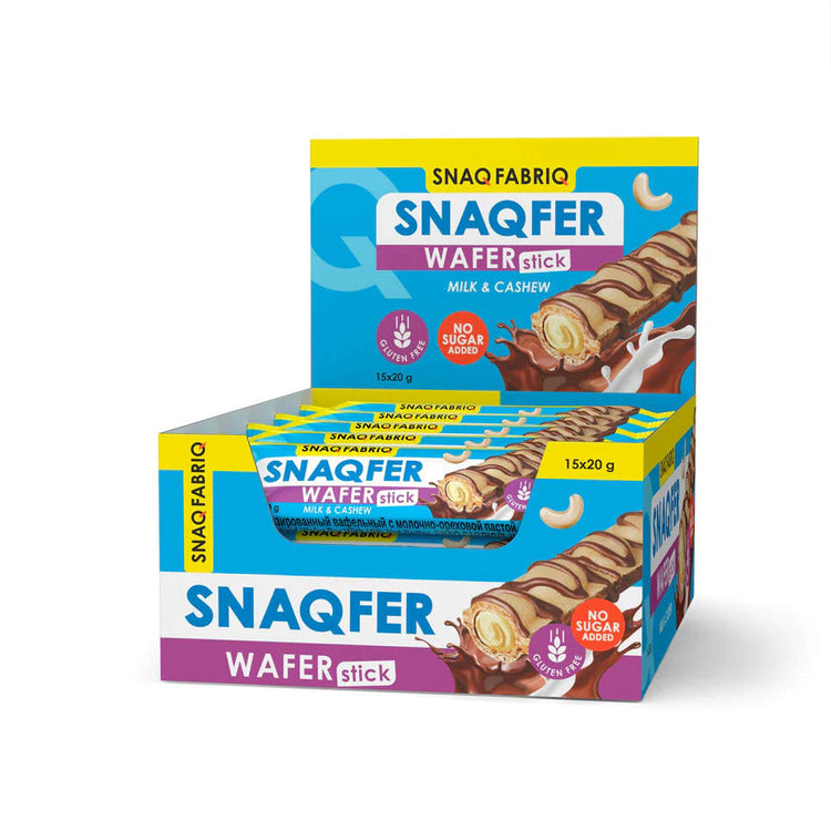 Snaqfer Gluten-Free Wafer Stick 20g Pack of 15 Snaq Febriq