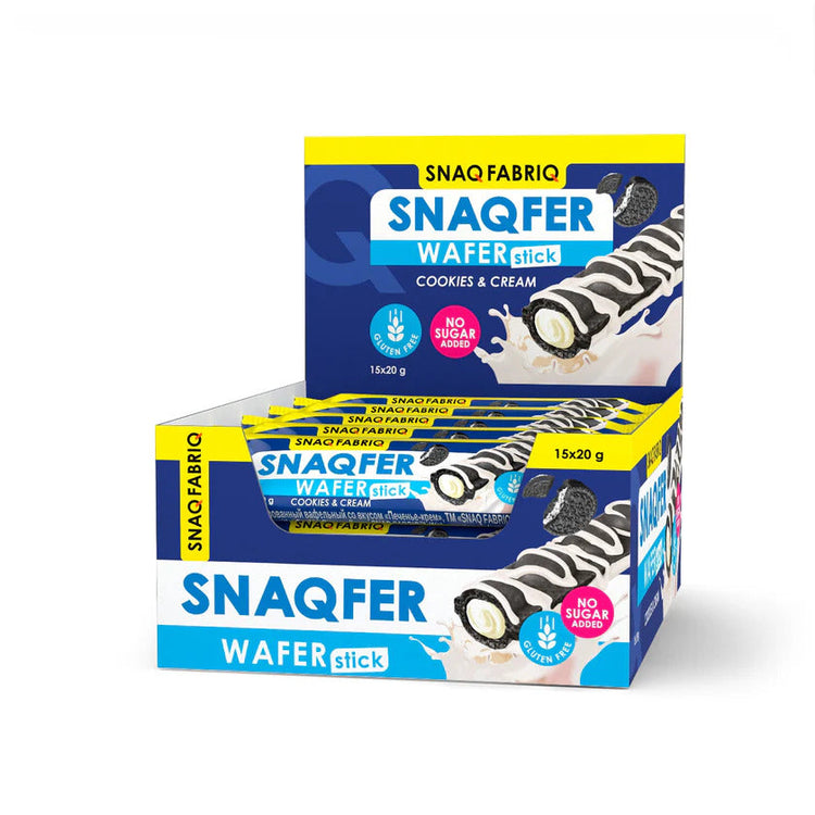 Snaqfer Gluten-Free Wafer Stick 20g Pack of 15 Snaq Febriq
