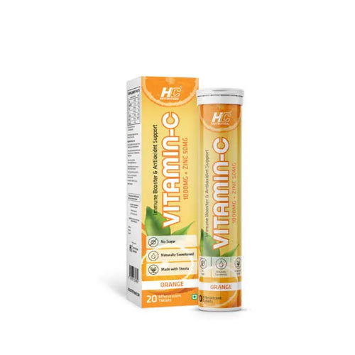 HC Nutrition Vitamin C 1000mg + Zinc 50mg Orange Flavour HC Nutrition