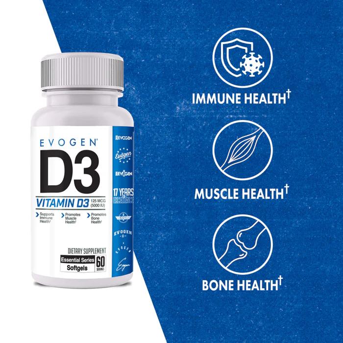 EVOGEN Vitamin D3 60 Softgels