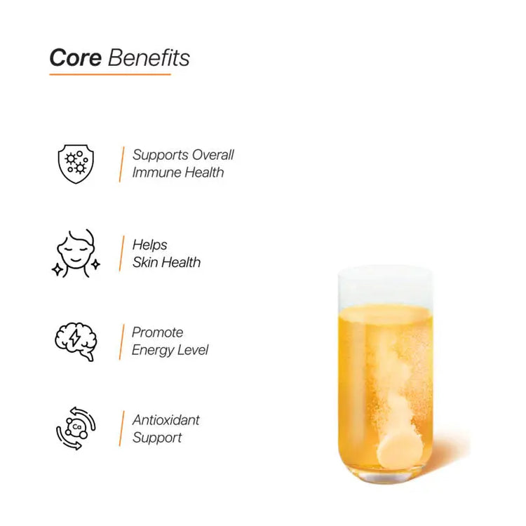 HC Nutrition Vitamin C 1000mg + Zinc 50mg Orange Flavour HC Nutrition
