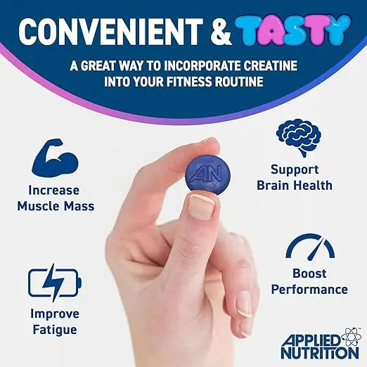 Applied Nutrition Creatine Gummies,  80 Gummies, 3000mg Creatine Monohydrate Per Serving Applied Nutrition