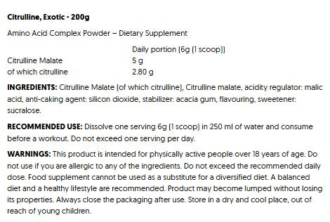 All nutrition Citrulline Easy to mix powder 200g