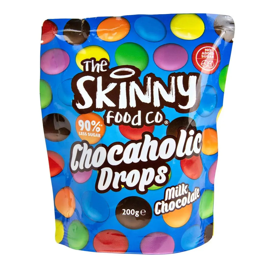 The Skinny Chocaholic Drops punch Milk Chocolate 200g Puzzle Supps