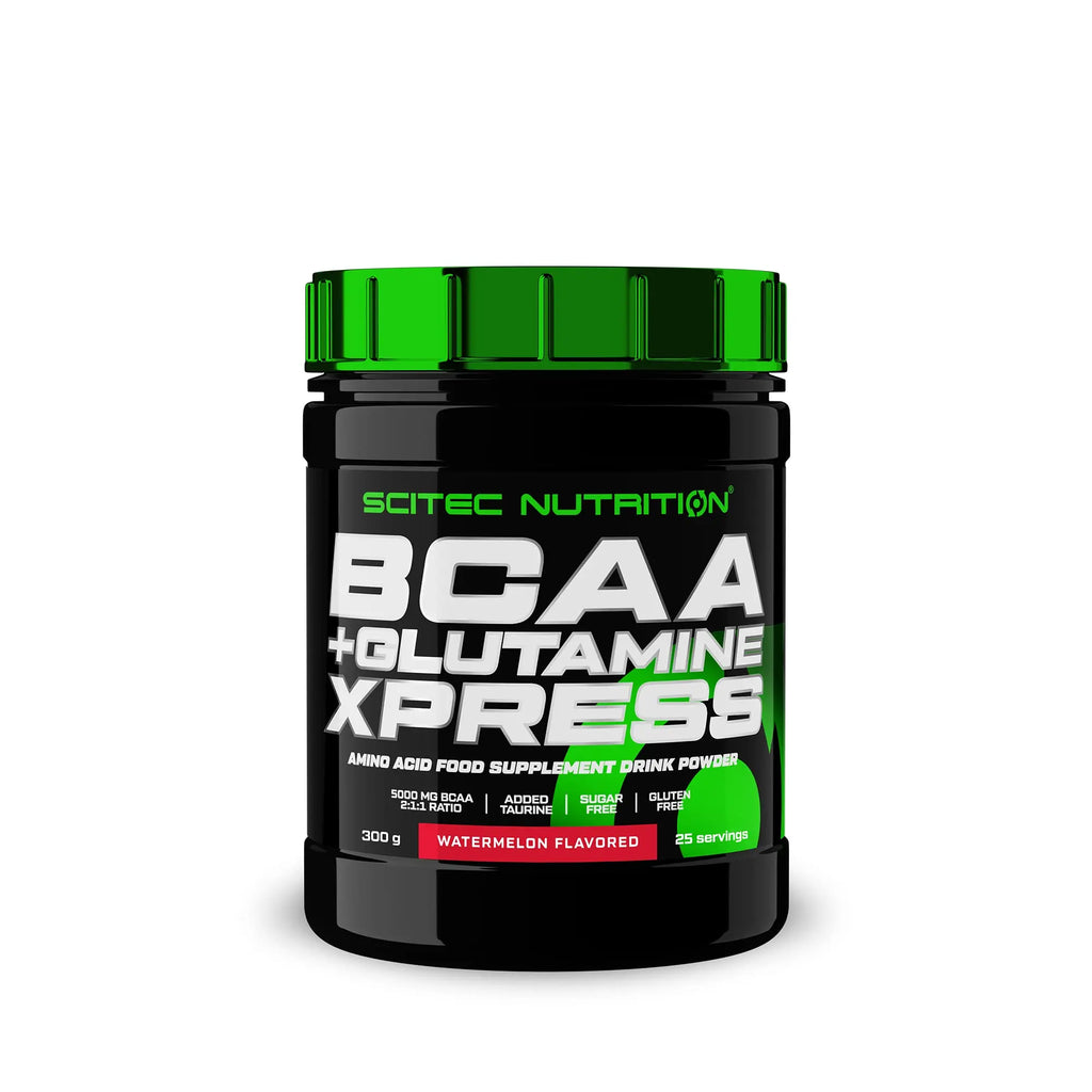 Scitec Nutrition BCAA Glutamine Xpress Essential Amino Acid Blend with 5g 2:1:1 BCAAs 5g Glutamine Fortified with Taurine Watermelon 300 g Scitec Nutrition