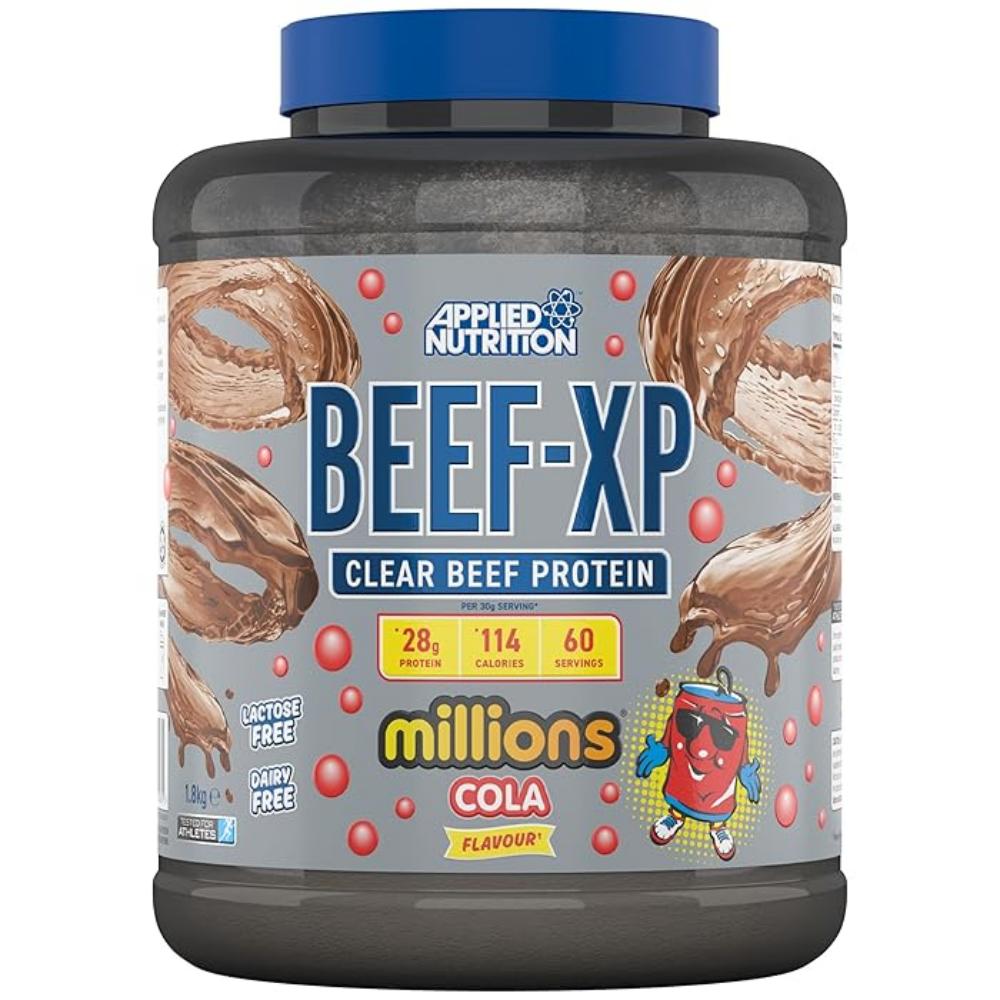 Applied Nutrition Beef XP - Clear Hydrolysed Beef Protein Isolate, Fruit Juice Style, Dairy Free Beef Protein Powder, Lactose Free, Zero Sugar, Low Fat, 1.8kg - 60 Servings Applied Nutrition