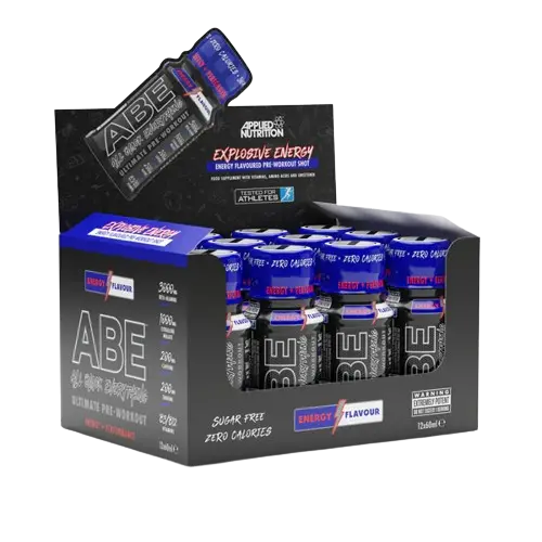 Applied-nutrition ABE Ultimate Pre-Workout Shot | 12-Pack of 60ml | Boosts Physical Performance & Mental Focus | Reduces Fatigue | Citrulline & Creatine Infused | Special Box Price AED 119.70 Applied Nutrition