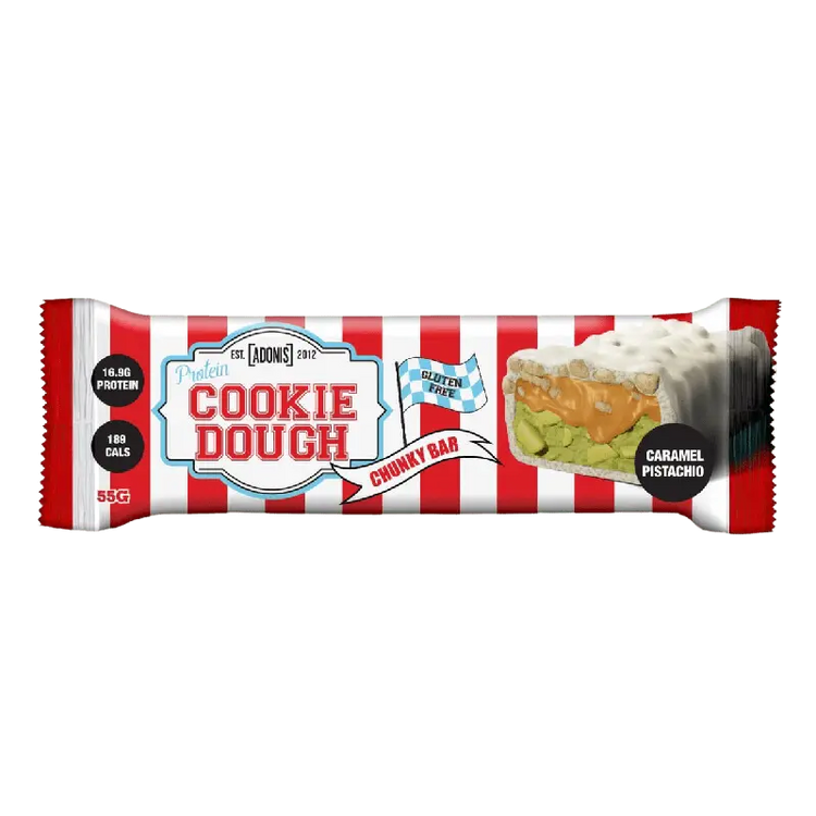 Adonis Protein Cookie Dough Bar – High Protein Snack for Muscle Recovery, Sustained Energy and Guilt-Free | Box 12X55g- 660g Adonis