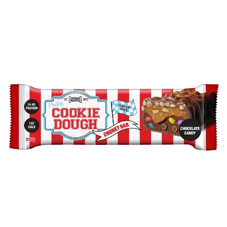 Adonis Protein Cookie Dough Bar – High Protein Snack for Muscle Recovery, Sustained Energy and Guilt-Free | Box 12X55g- 660g Adonis