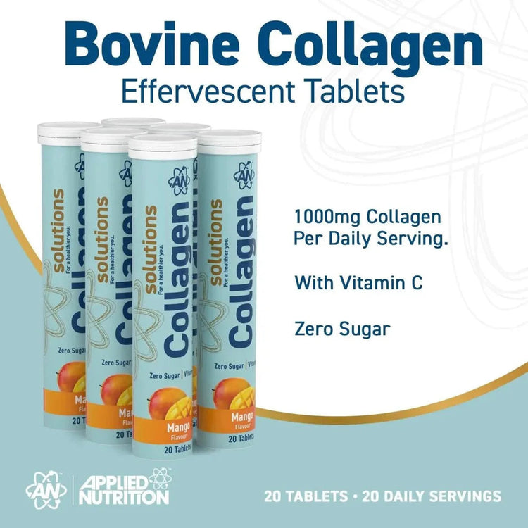 Applied Collagen Effervescent Mango | Skin & Joint Support | 20 Tablets Applied Nutrition