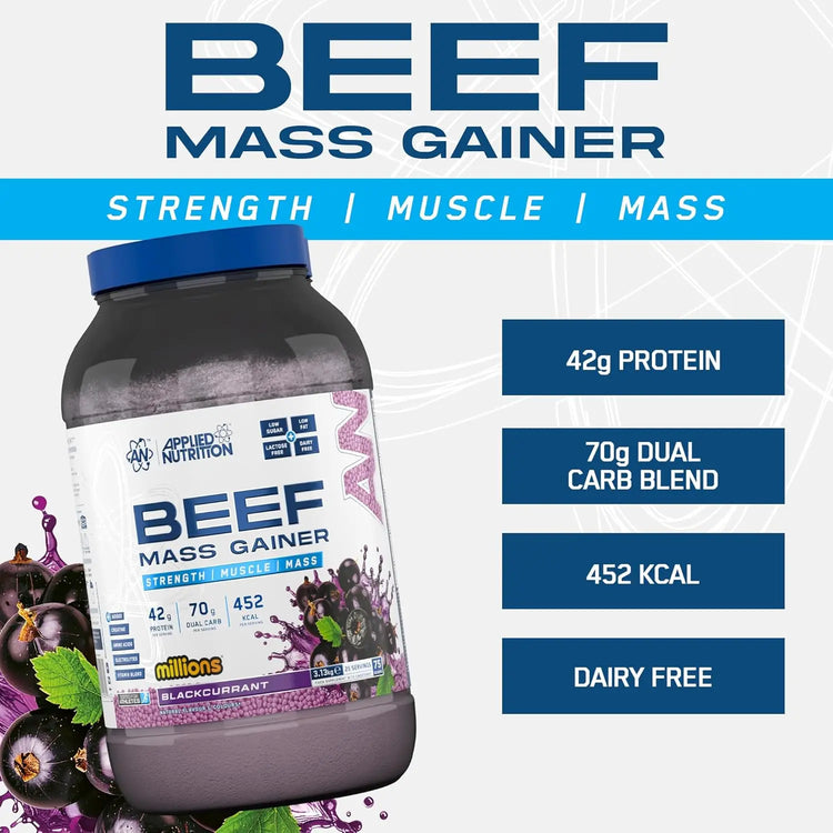 Applied Nutrition Beef Mass Gainer,  3 Kg, 75 servings Beef Protein Puzzle Supps