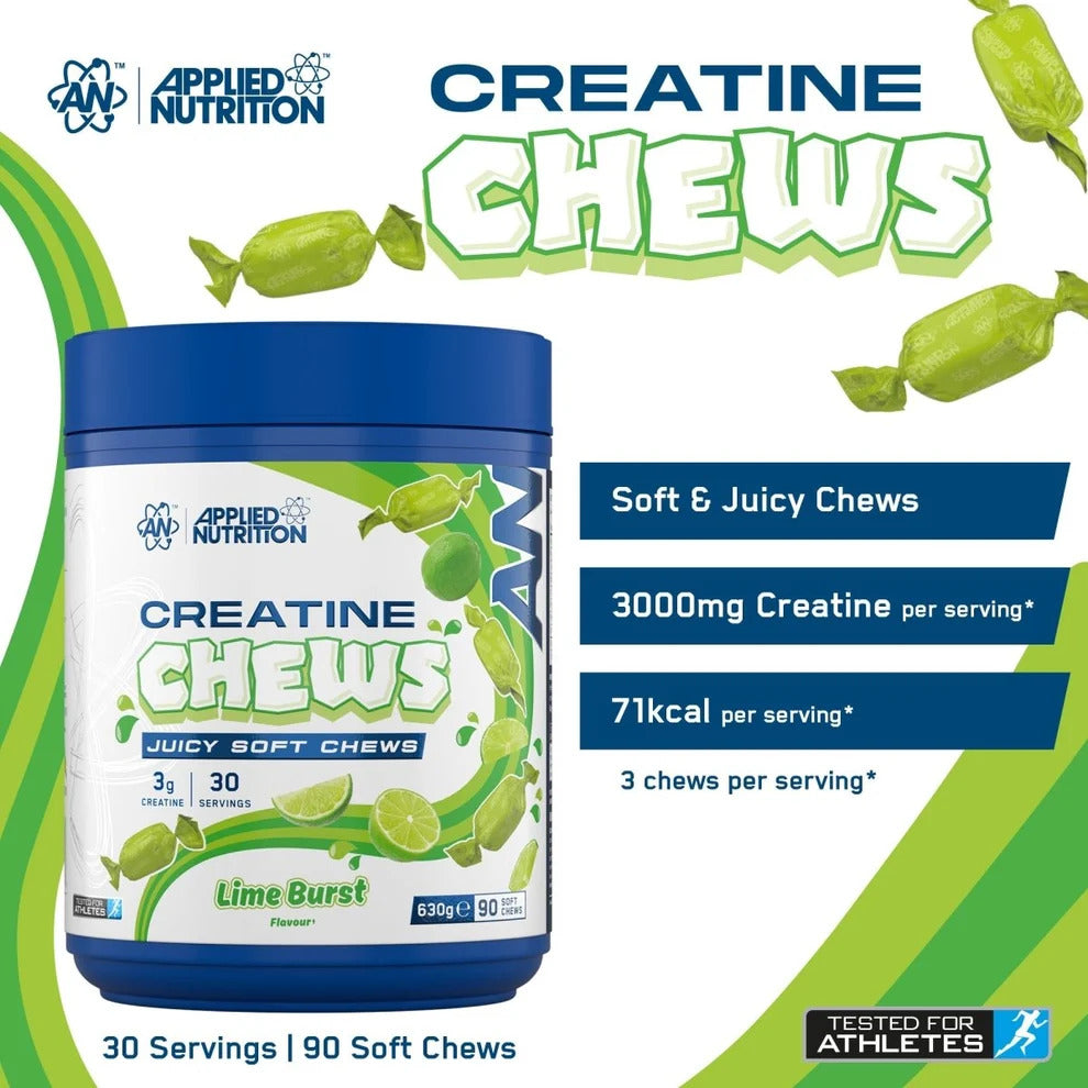 Applied Nutrition Creatine Chews 3g Creatine • 90 Soft Chews • 30 Servings Puzzle Supps