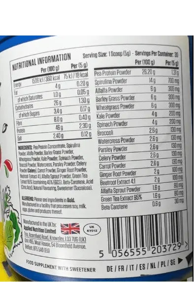 Applied Nutrition Critical Greens - Super Greens Powder, Boost Your Immune System with Superfood Nutrients, Vegan (150g - 30 Servings) Applied Nutrition