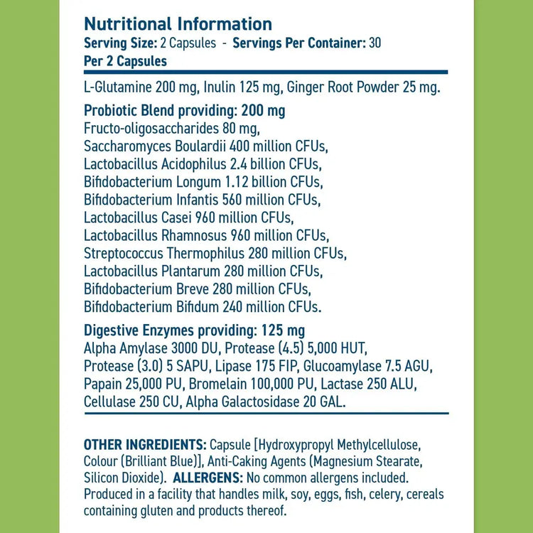 Applied Nutrition Gut Health Capsules – Probiotics, Prebiotics & Digestive Enzymes (60 Capsules) Puzzle Supps