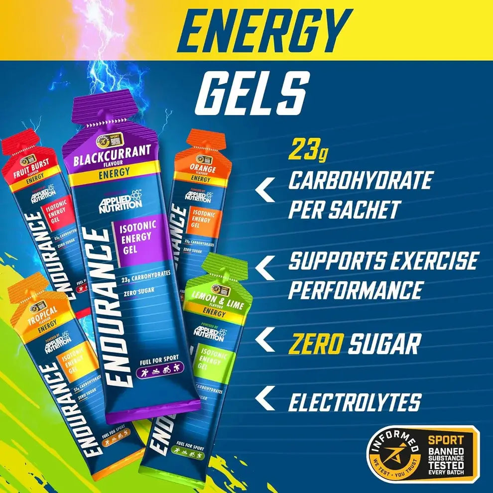 Applied Nutrition Isotonic Energy Gels Variety Pack (Box of 6 Gels) Puzzle Supps