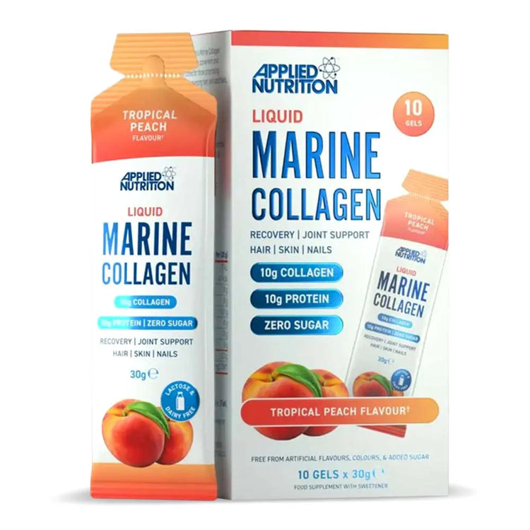 Applied Nutrition Liquid Marine Collagen, Supports Bones & Joints 10pcs Gel Puzzle Supps