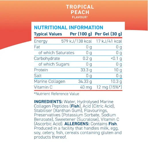 Applied Nutrition Liquid Marine Collagen, Supports Bones & Joints 10pcs Gel Applied Nutrition