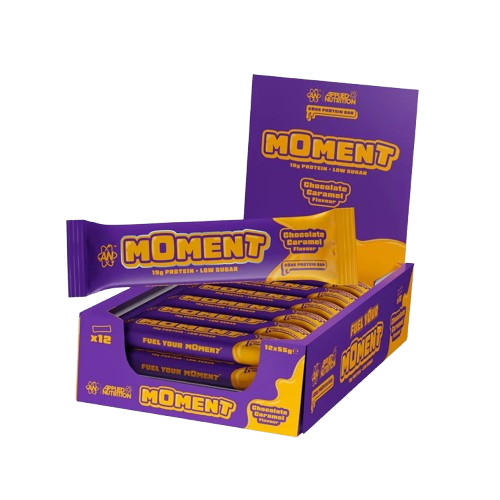 Applied Nutrition Moment Bar Up to 19g Protein per bar • Low Sugar • High in Fibre 12x55g Puzzle Supps