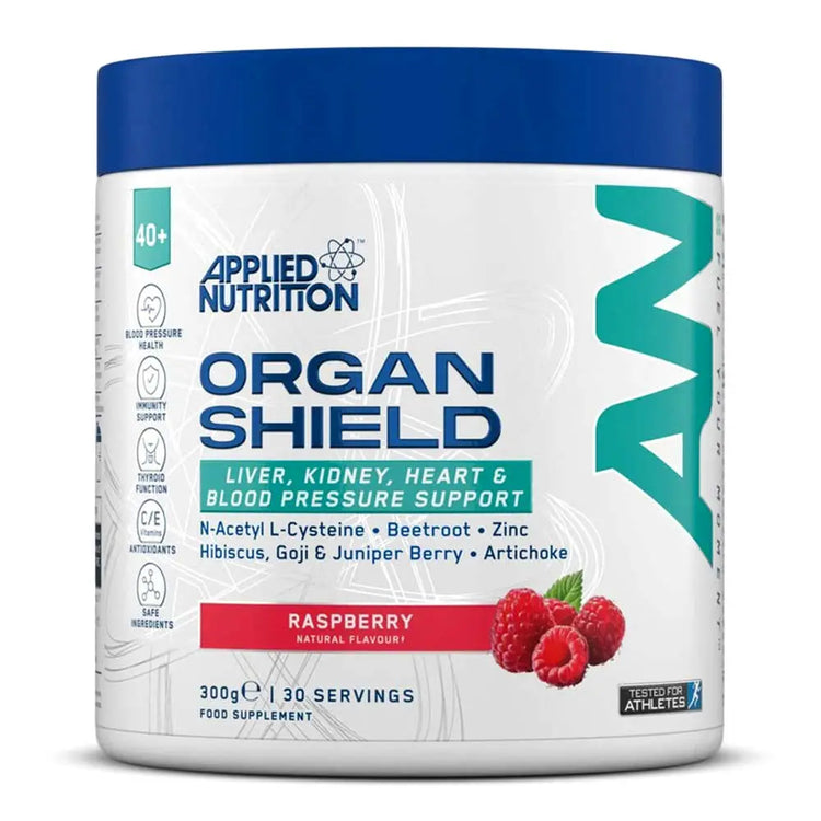 Applied Nutrition Organ Shield, Raspberry, 300 Gm, Liver & Heart Health Puzzle Supps