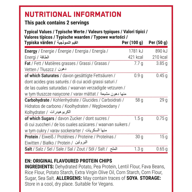 Applied Nutrition Protein Chips | High‑Protein Healthy Snack | 7x50g Aplied Nutrition