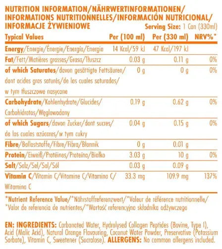 Applied Nutrition Sparkling Protein Water Can (330ml) Applied Nutrition