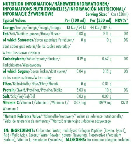 Applied Nutrition Sparkling Protein Water Can (330ml) Applied Nutrition