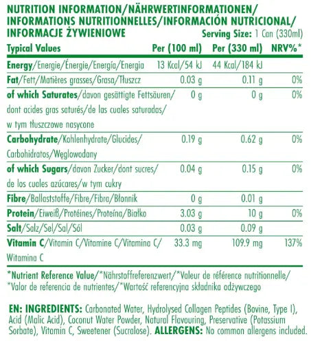 Applied Nutrition Sparkling Protein Water Can (330ml) Applied Nutrition