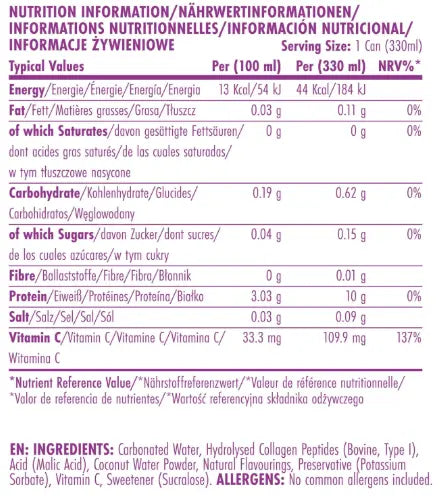 Applied Nutrition Sparkling Protein Water Can (330ml) Applied Nutrition