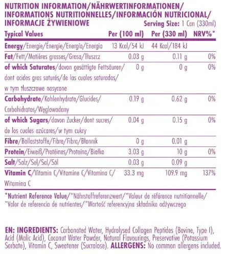 Applied Nutrition Sparkling Protein Water Can (330ml) Applied Nutrition