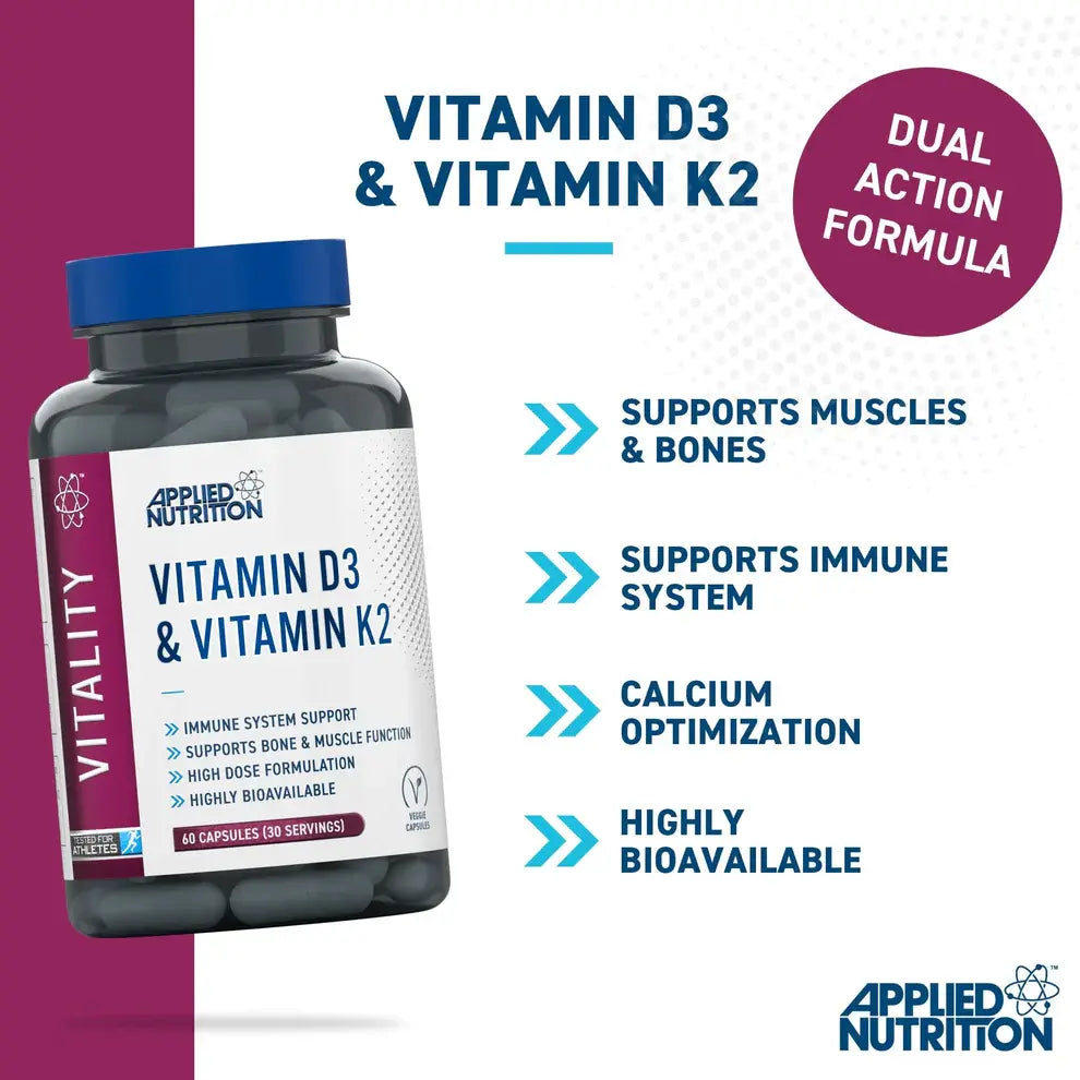 Applied Nutrition Vitamin D3 & K2 60caps Puzzle Supps