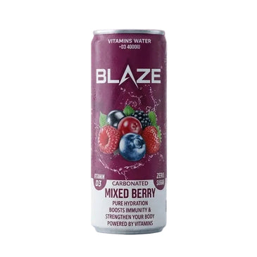 BLAZE Vitamins Water – Zero Sugar Carbonated Hydration 12x355ml Puzzle Supps