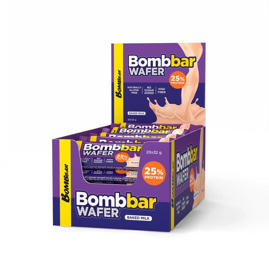 Bombbar high Protein Wafer Baked Milk Flavour 12x32g (384g) Bombbar