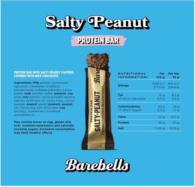 باربيلز بار بروتين (55 جرام × 12 قطعة) 660 جرام