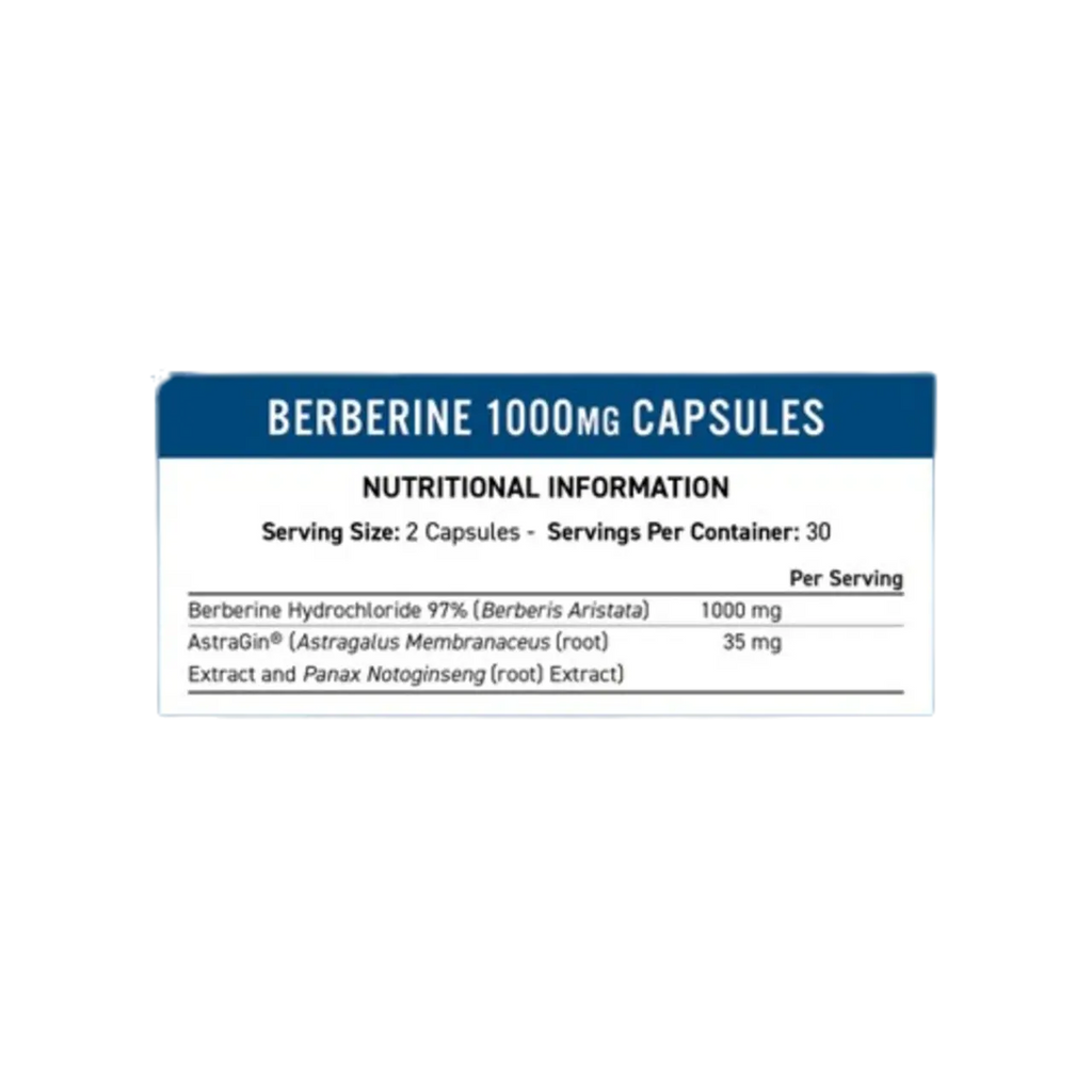 Applied Nutrition BERBERINE CAPSULES 1000MG  60CAPSULE (30 SERVINGS) Applied Nutrition