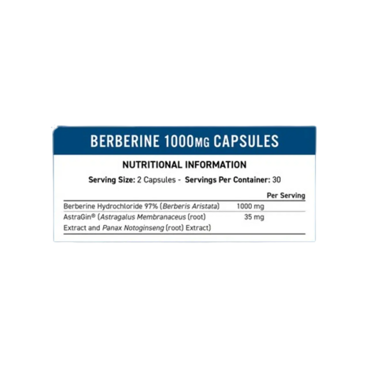 Applied Nutrition BERBERINE CAPSULES 1000MG  60CAPSULE (30 SERVINGS) Applied Nutrition