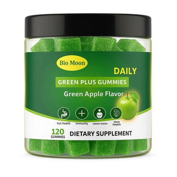 Bio Moon Daily Green Plus Gummies – Green Apple 120 gummies Puzzle Supps
