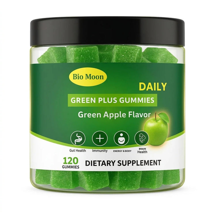 Bio Moon Daily Green Plus Gummies – Green Apple 120 gummies Puzzle Supps
