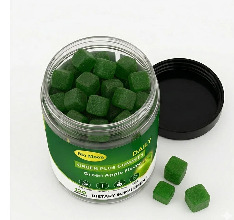 Bio Moon Daily Green Plus Gummies – Green Apple 120 gummies Puzzle Supps