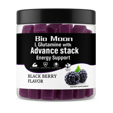 Bio Moon L-Glutamine with Advance Stack Gummies – Blackberry 150 gummies Puzzle Supps