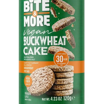 Bite & More Vegan Crunch Cakes – Gluten‑Free, Low‑Calorie, No Added Salt (120g) Bite & More