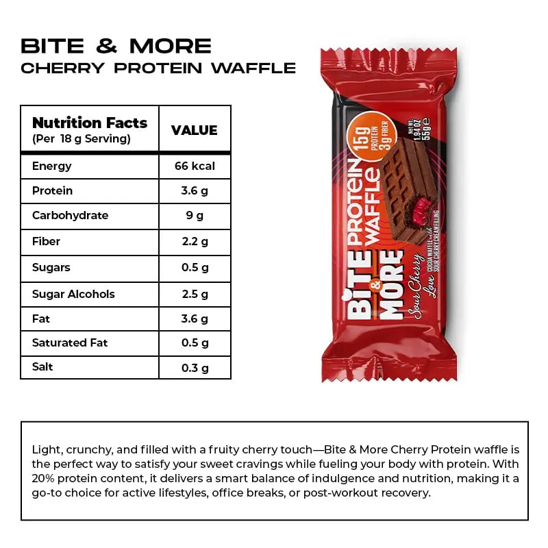Bite & more Protein waffles No Added Sugar | 50g Bite & more