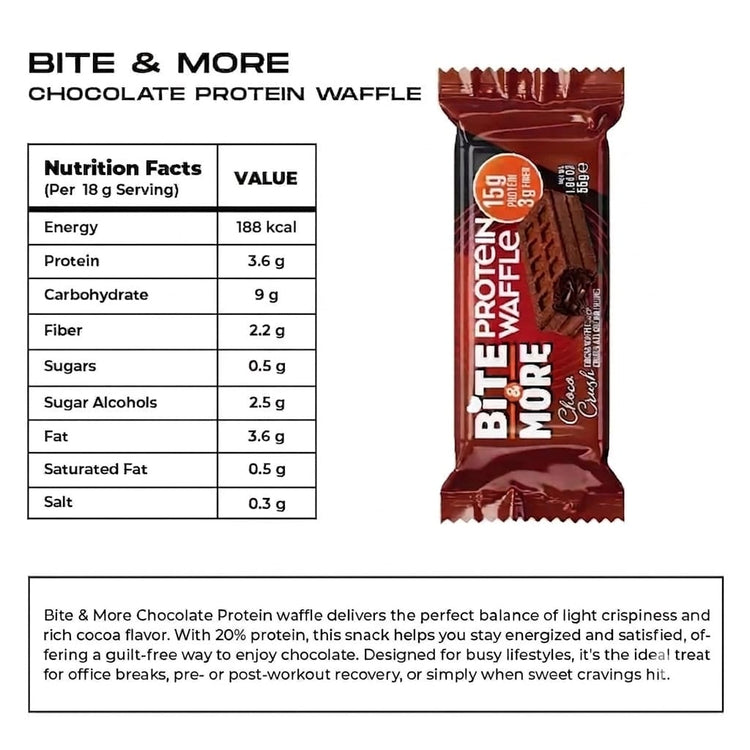 Bite & more Protein waffles No Added Sugar | 50g Bite & more