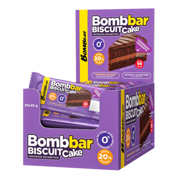 Bombbar Baked Cake ассorted flavors – 20×45 g Bombbar