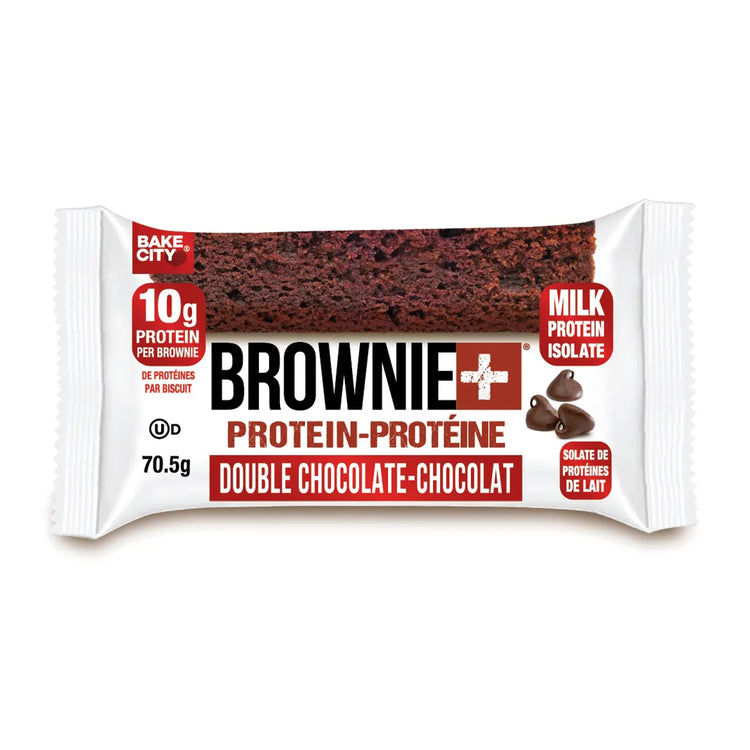 Bake City Brownie + Protein Double Chocolate 16 pieces per Box (16x70.5g) 1128g. Bake City